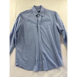 Men’s The Bespoke Clothier Blue  Dress Shirt Sz L